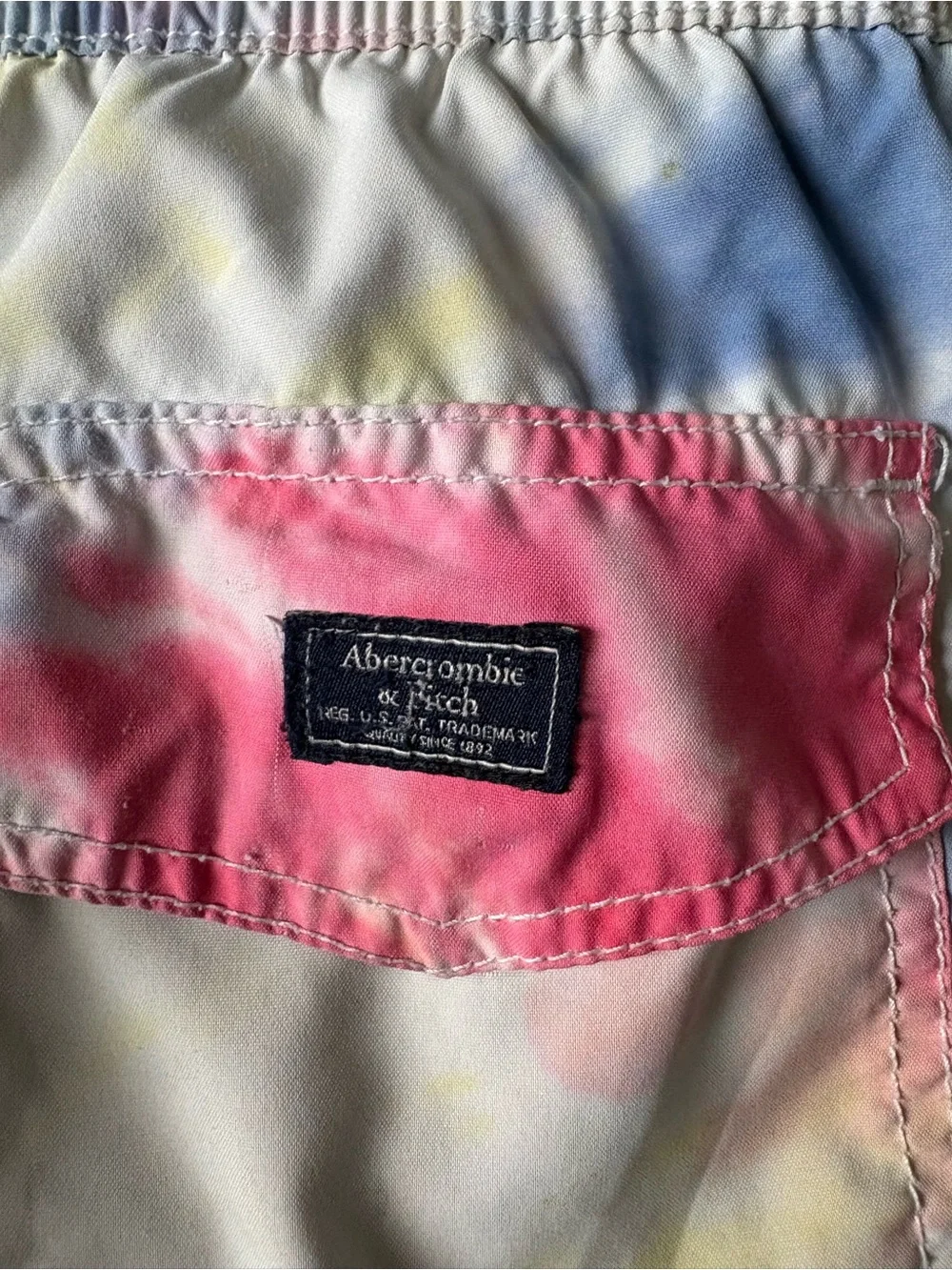 Abercrombie & Fitch Pastel Tie-Dye Swim Shorts